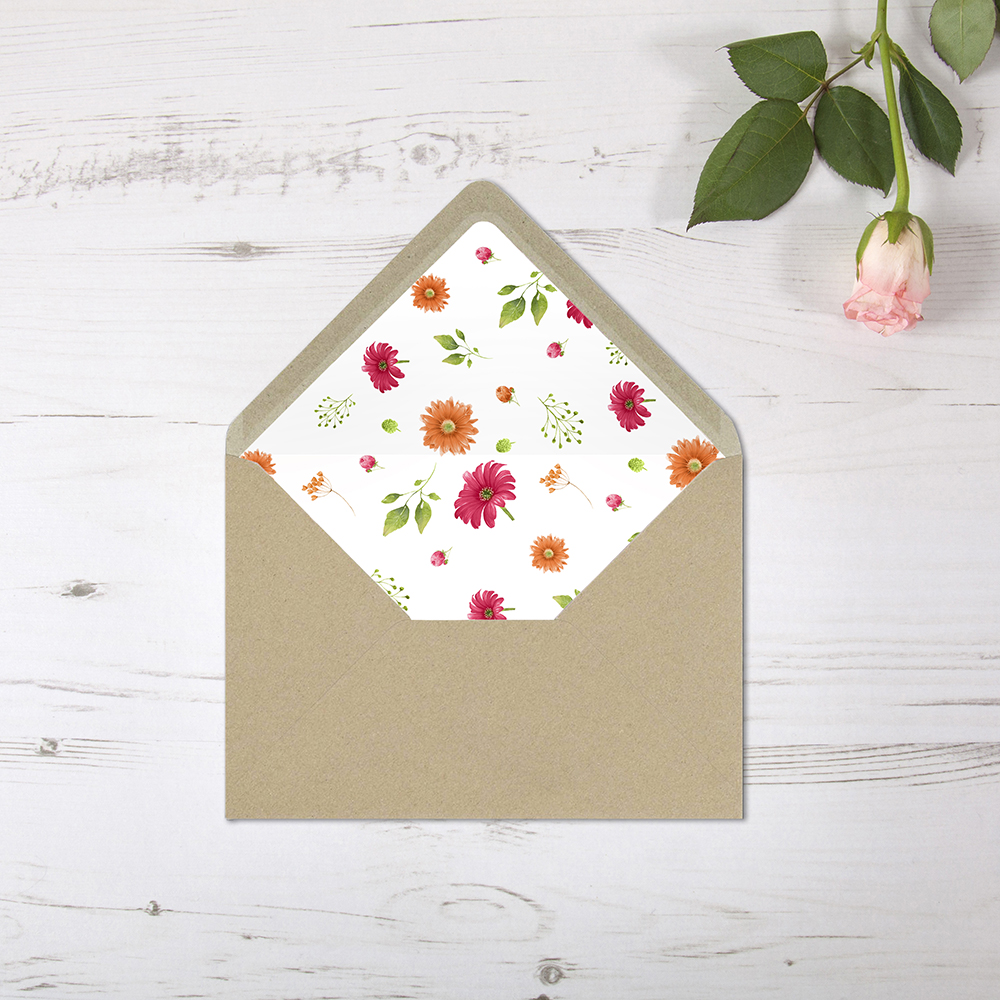 'Matilda' Printed Envelope Liner with Envelope