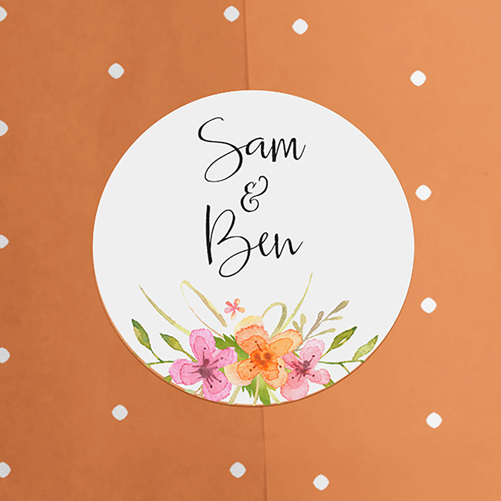 'Multi Floral Watercolour' Standard Invite Sample
