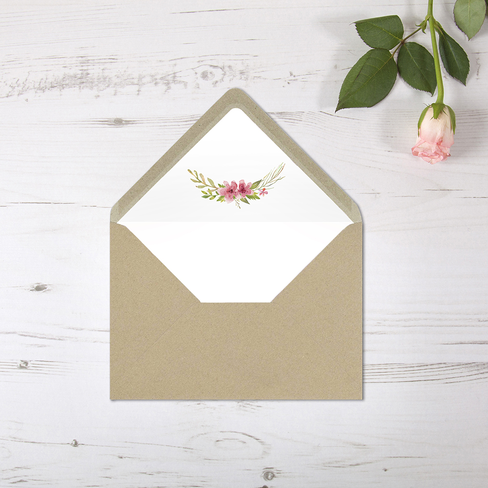 'Multi Floral' Printed Envelope Liner with Envelope