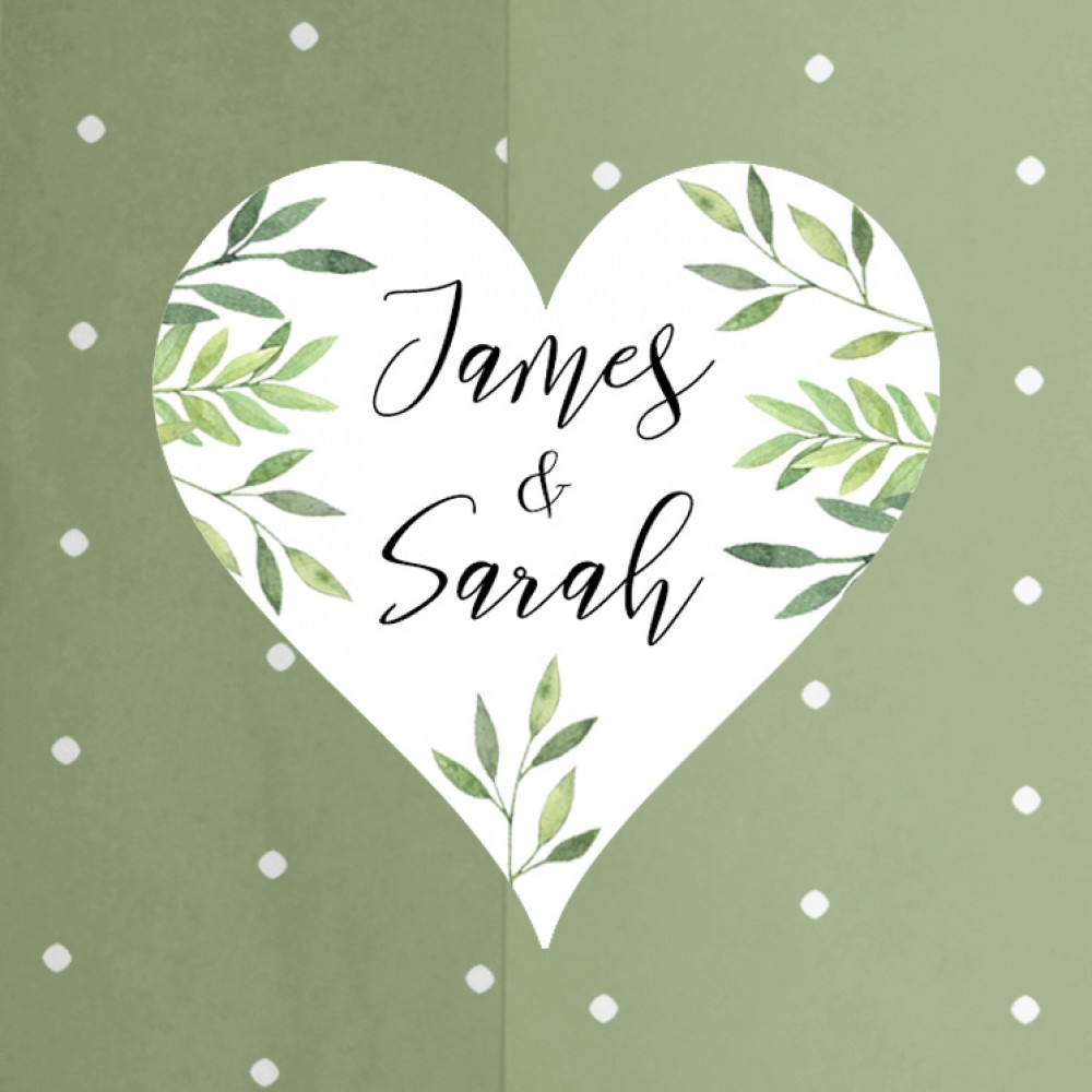 'Libby' Hole-punched Wedding Invitation Sample