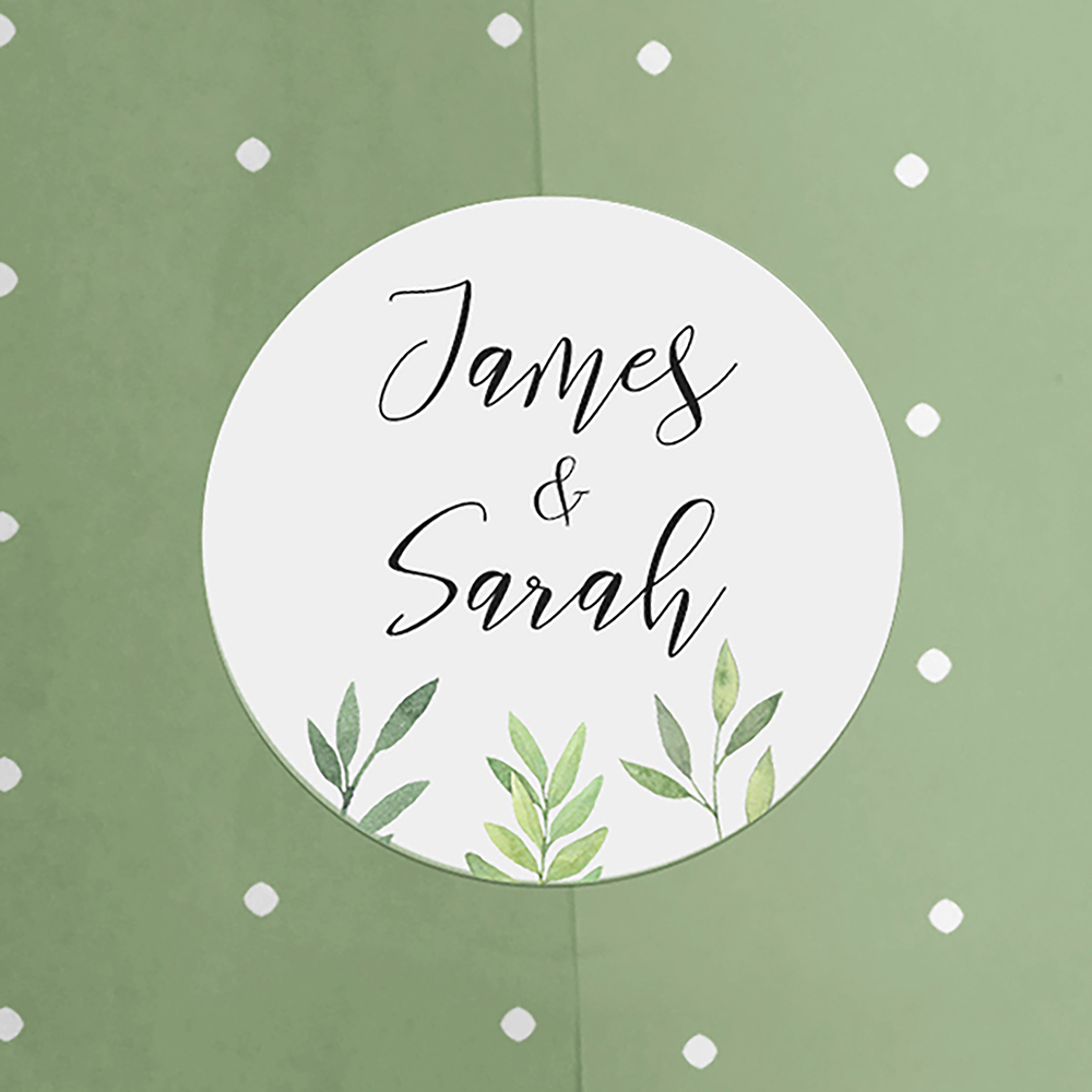 'Libby' Hole-punched Wedding Invitation Sample