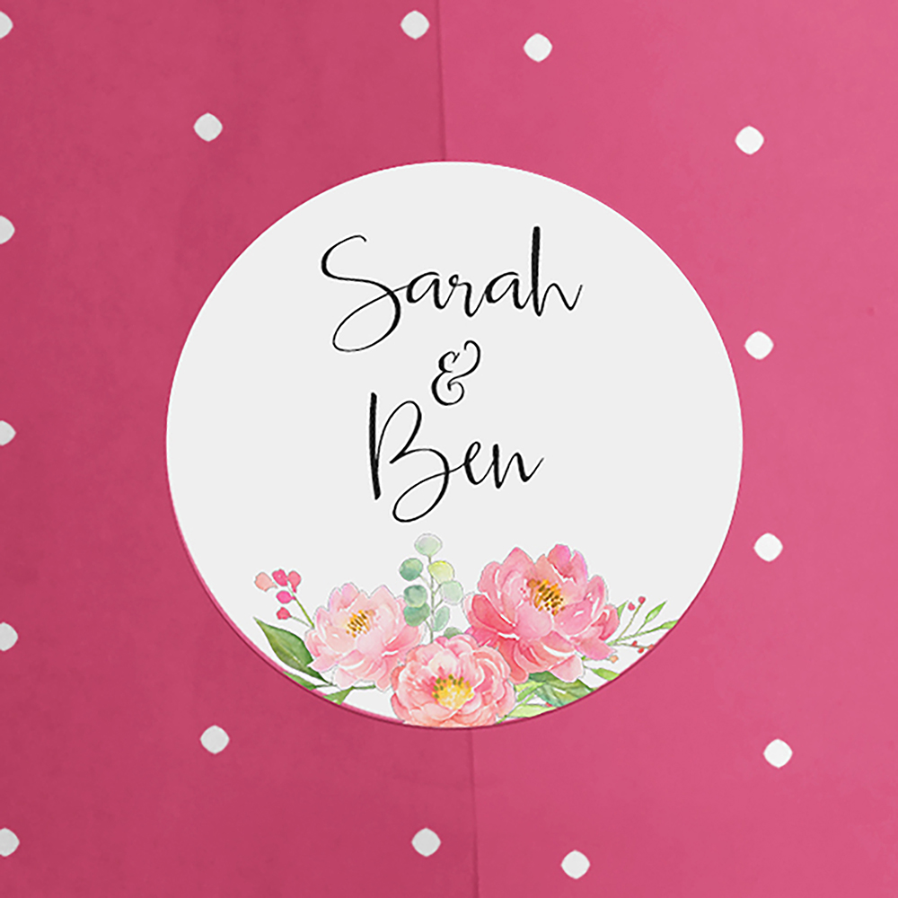 'Peony' Folded Thank You Card