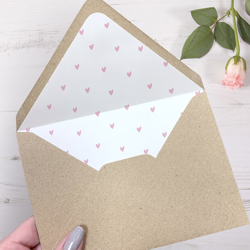 'Heart Bunting' Standard Foil Invite
