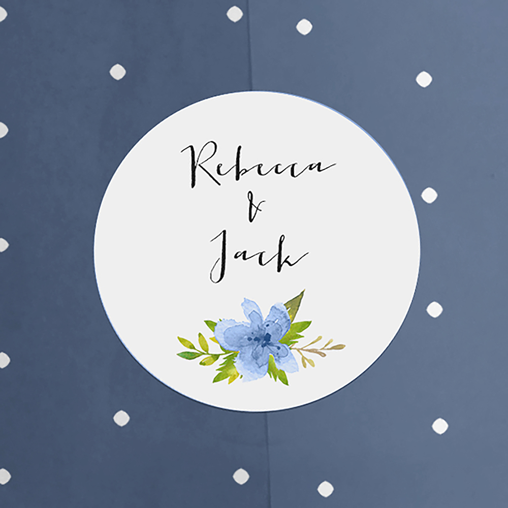 'Pretty in Blue' Tag Save the Date Sample