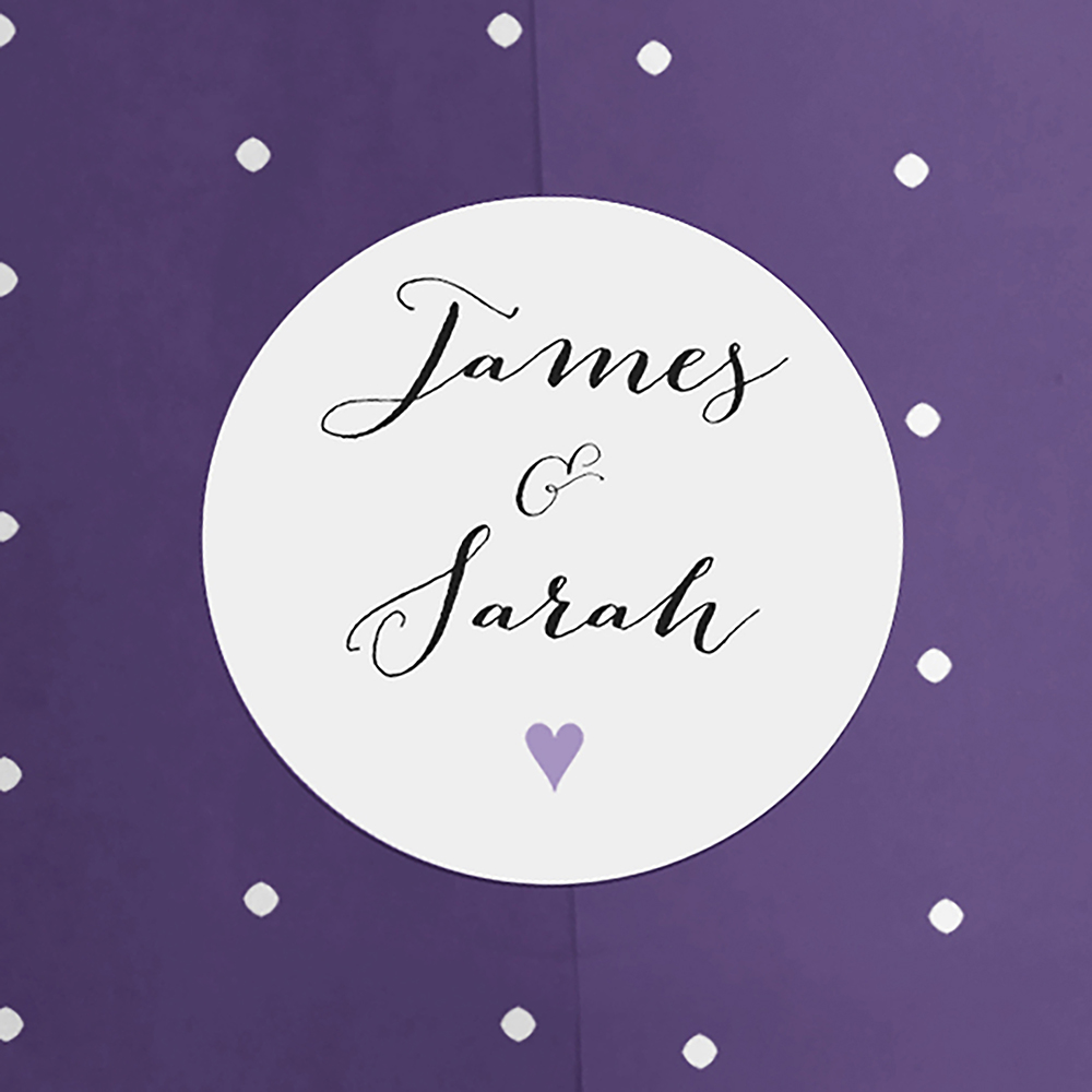 'Purple Flag Bunting' Standard Thank You Card