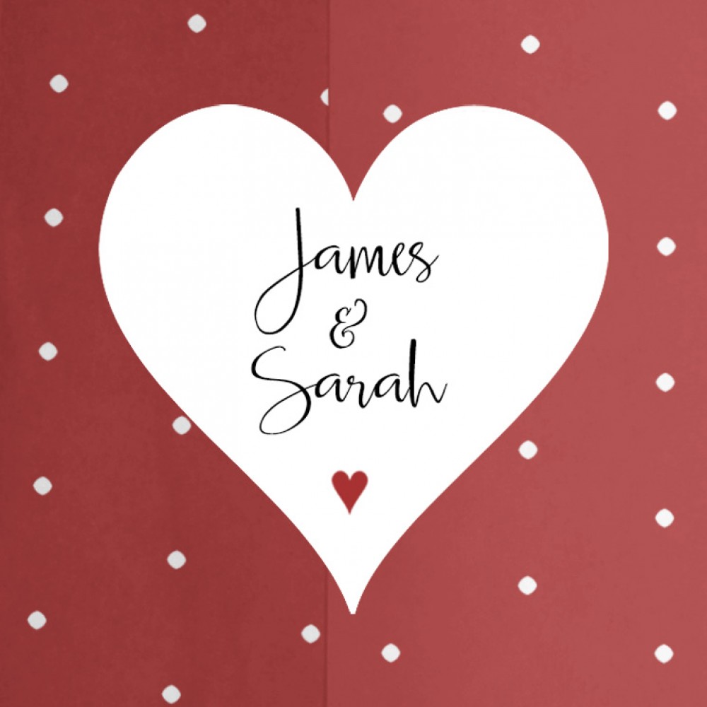 'Red Ivy Design' Hole-punched Wedding Invitation