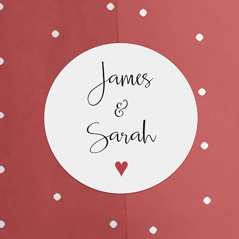 'Red Heart' Printed Envelope Liner with Envelope