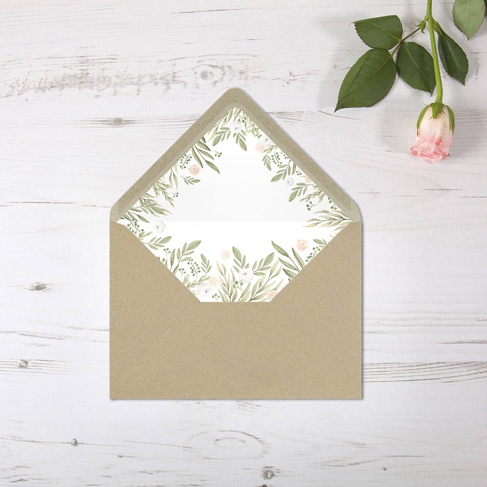 'Summer Breeze' Printed Envelope Liner with Envelope