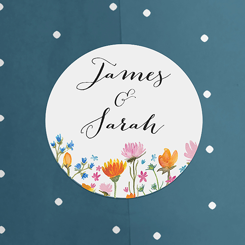 'Wild Floral' Printed Envelope Liner Sample with Envelope