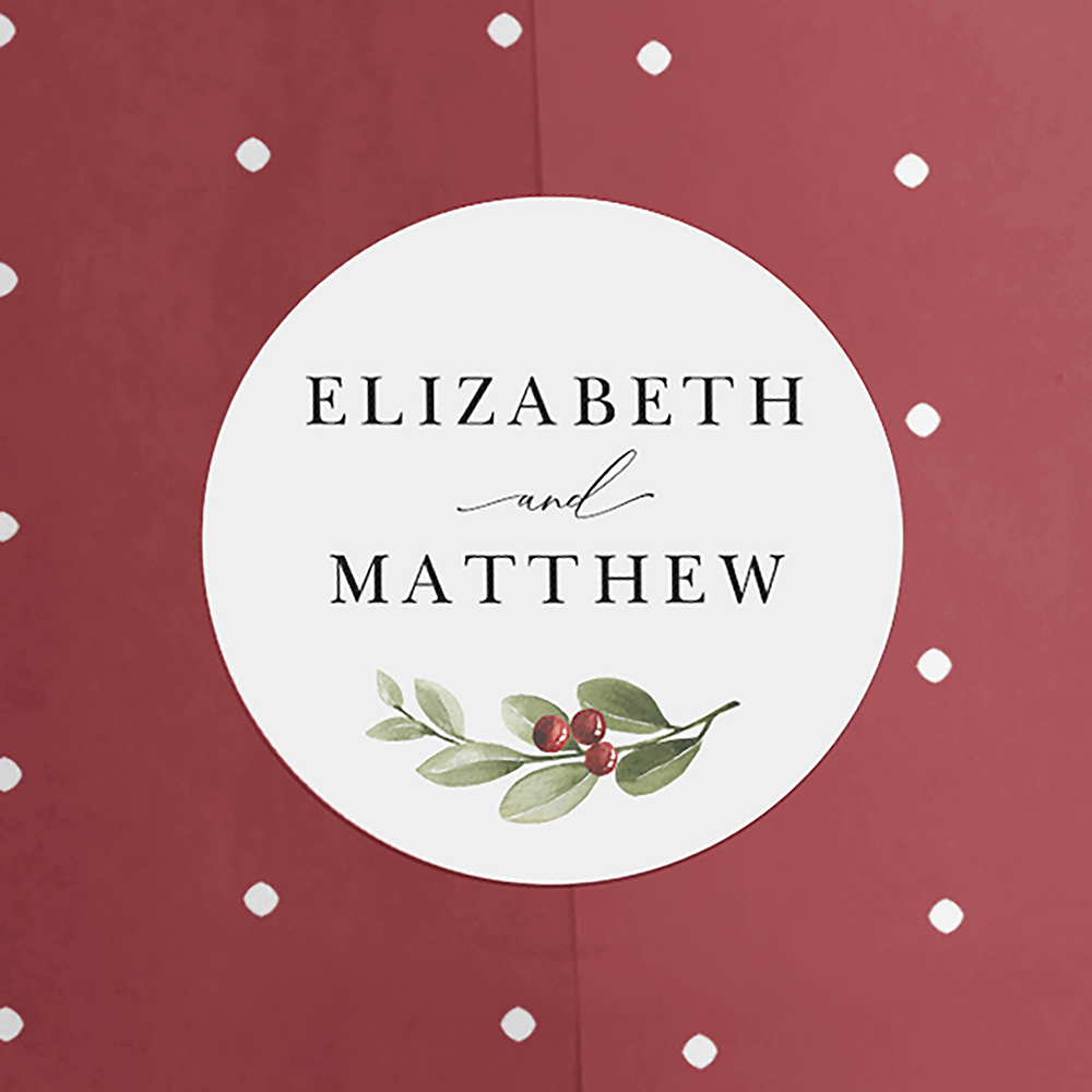 'Winter Berries' Gatefold Invite Sample