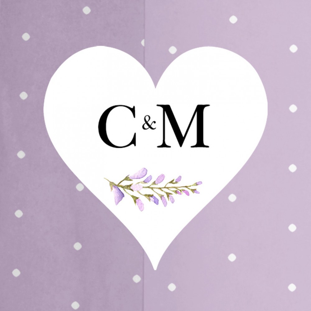 'Wisteria' Tri Fold Wedding Invitation