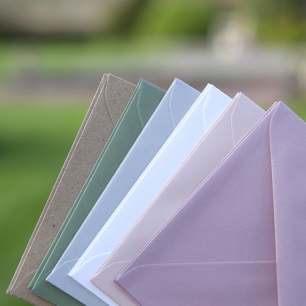 'Olive Garden' Printed Gatefold Wedding Invitation Sample