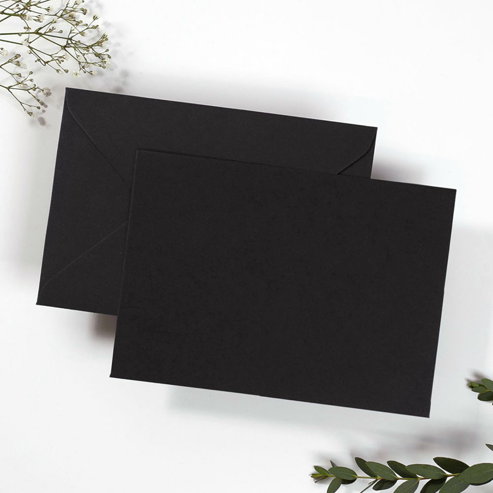 Blank Black Envelopes