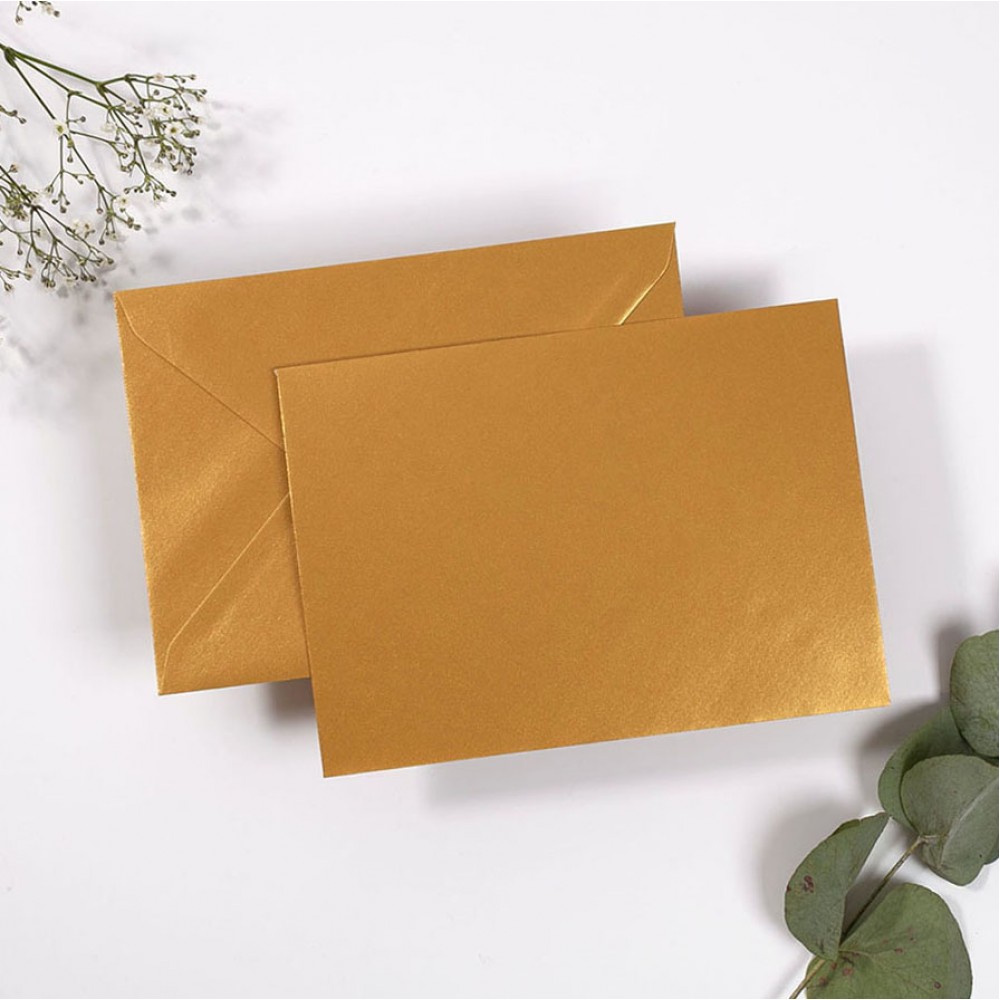 Blank Gold Pearlescent Envelopes