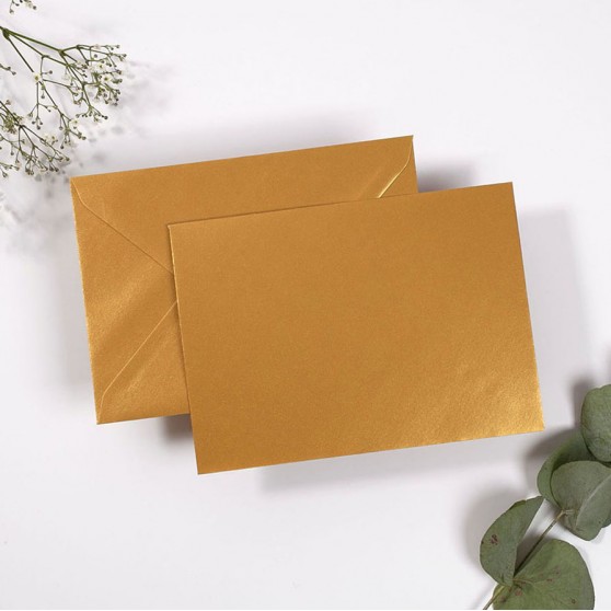 Blank Gold Pearlescent Envelopes