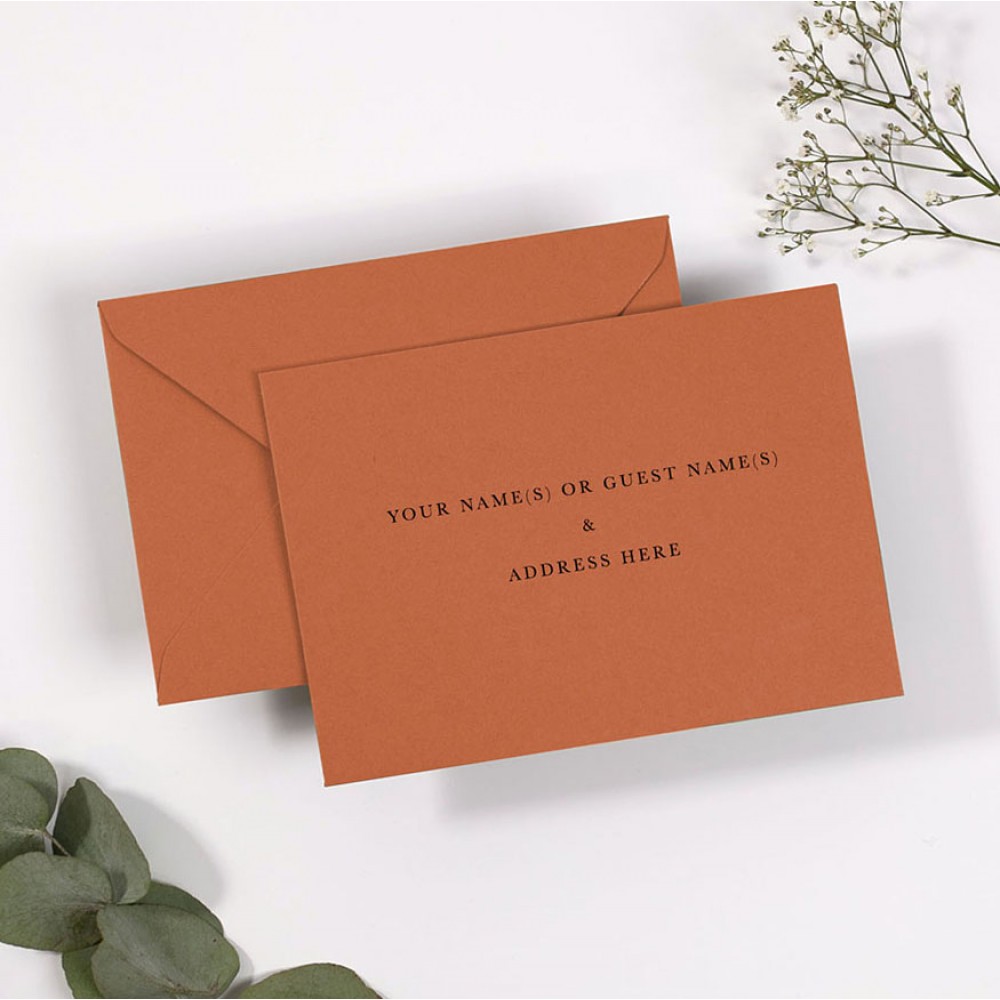 Orange Addressed Envelopes - Various Sizes