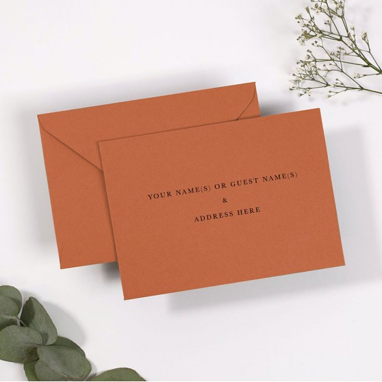 Orange Addressed Envelopes - Various Sizes