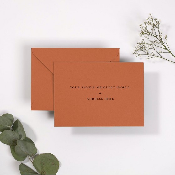 Orange Addressed Envelopes - Various Sizes