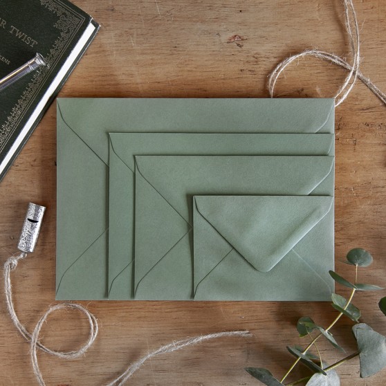 Blank Sage Green Envelopes
