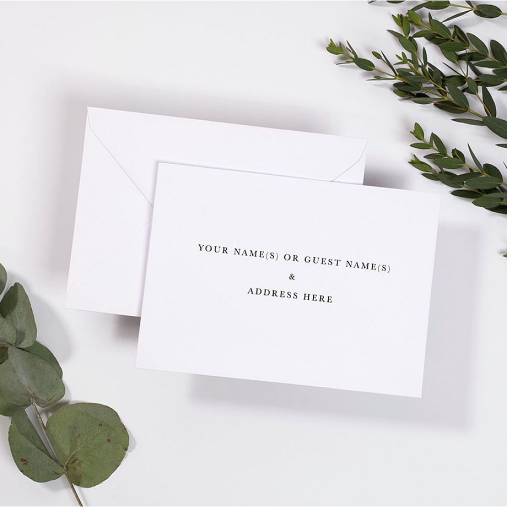 Standard White V-Flap Addressed Envelopes - Various Sizes