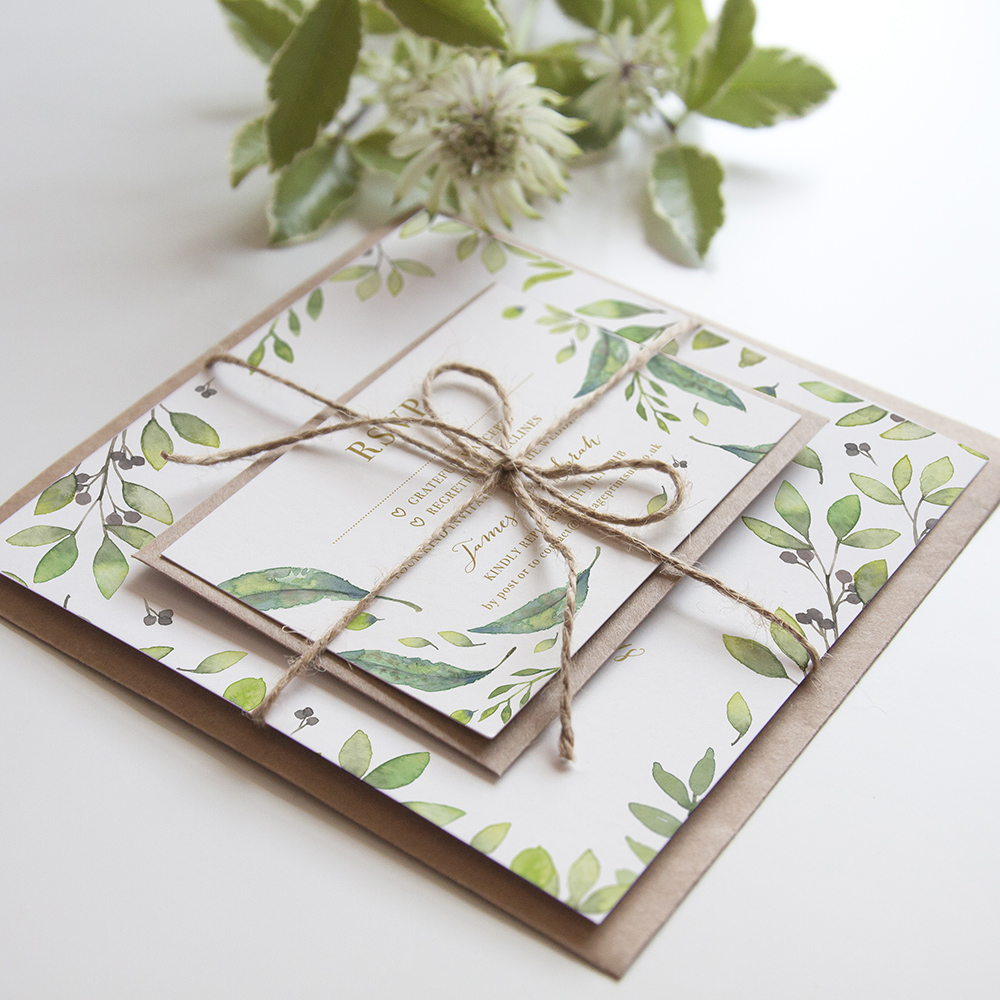 'Arabella' Square Foil Invitation