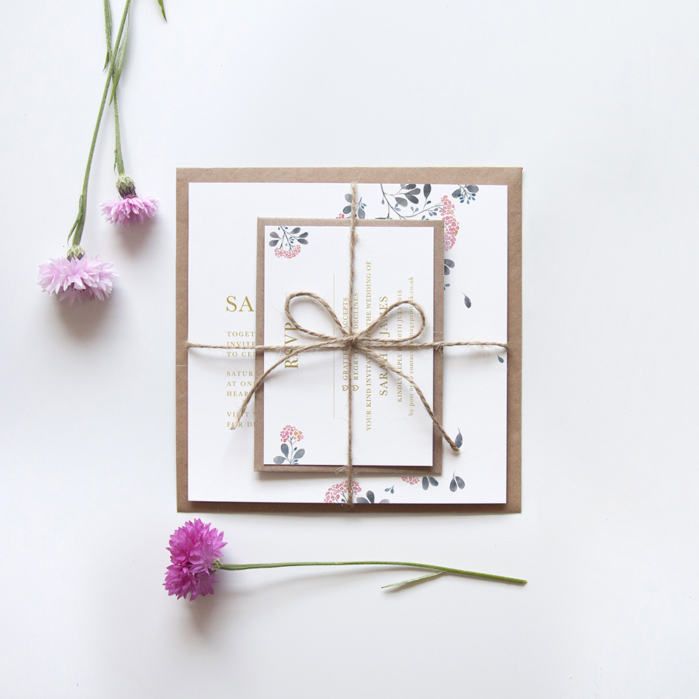 'Felicity' Square Foil Invitation