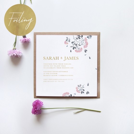 'Felicity' Square Foil Invitation