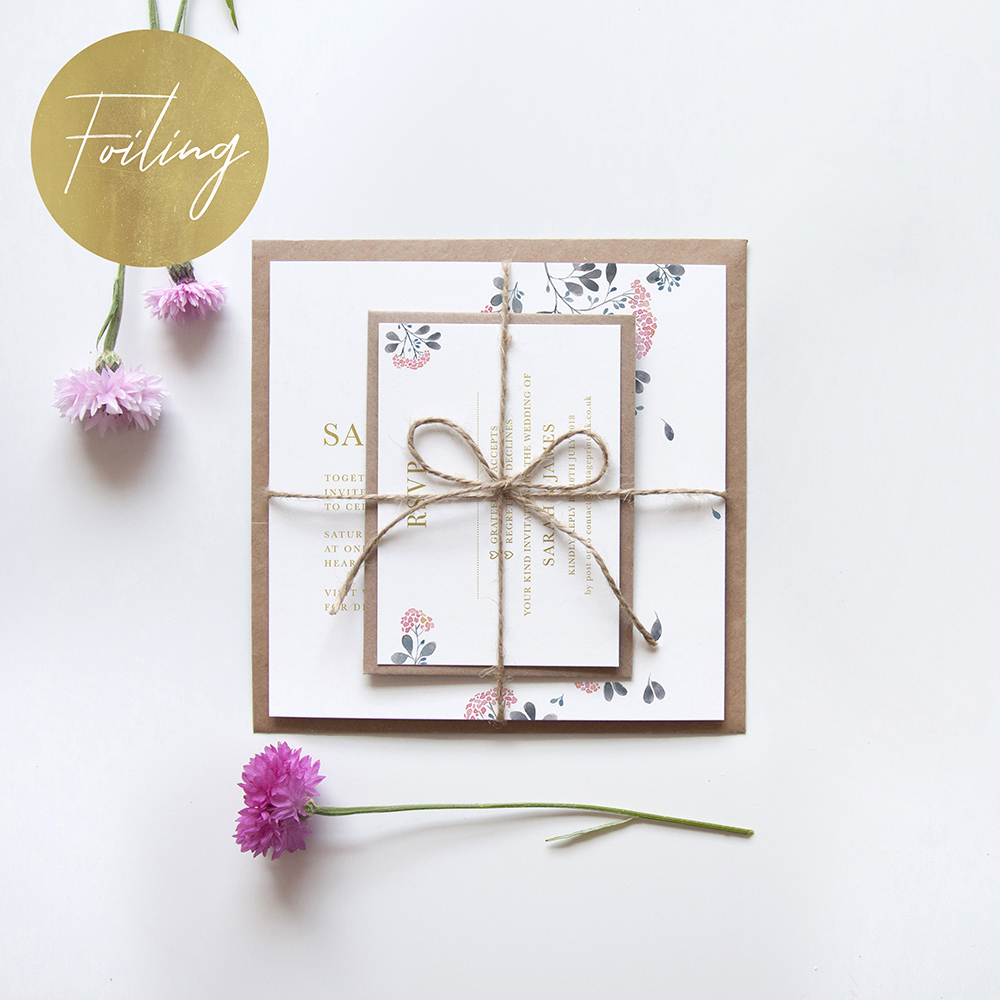 'Felicity' Square Foil Invitation