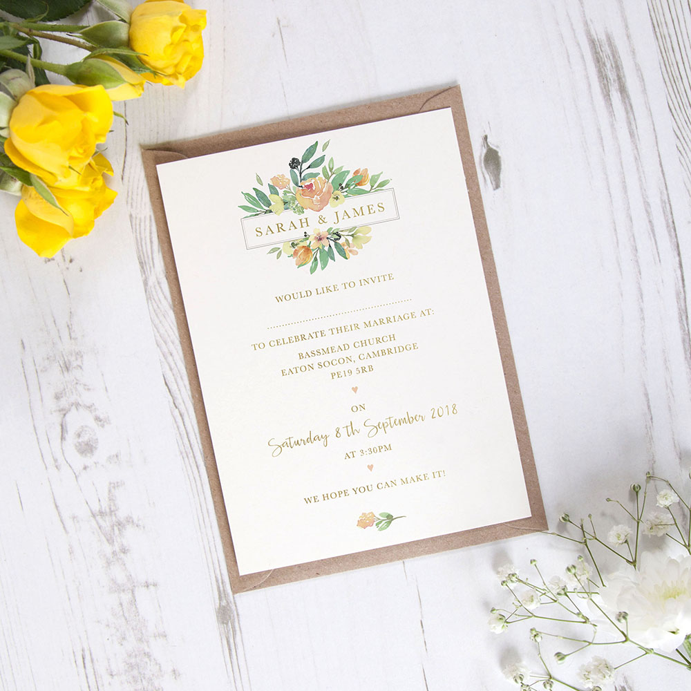 'Bella' Standard Foil Invite