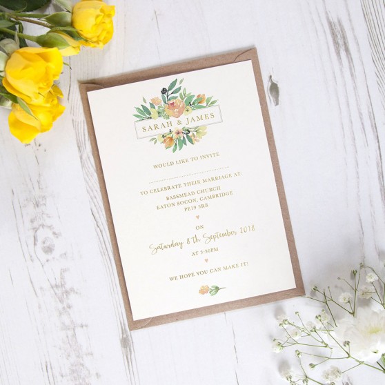 'Bella' Standard Foil Invite