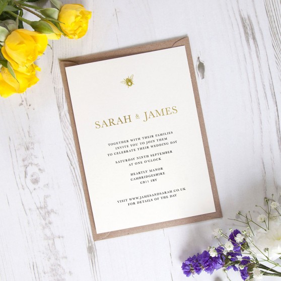 'Bumble Bee' Standard Foil Invite