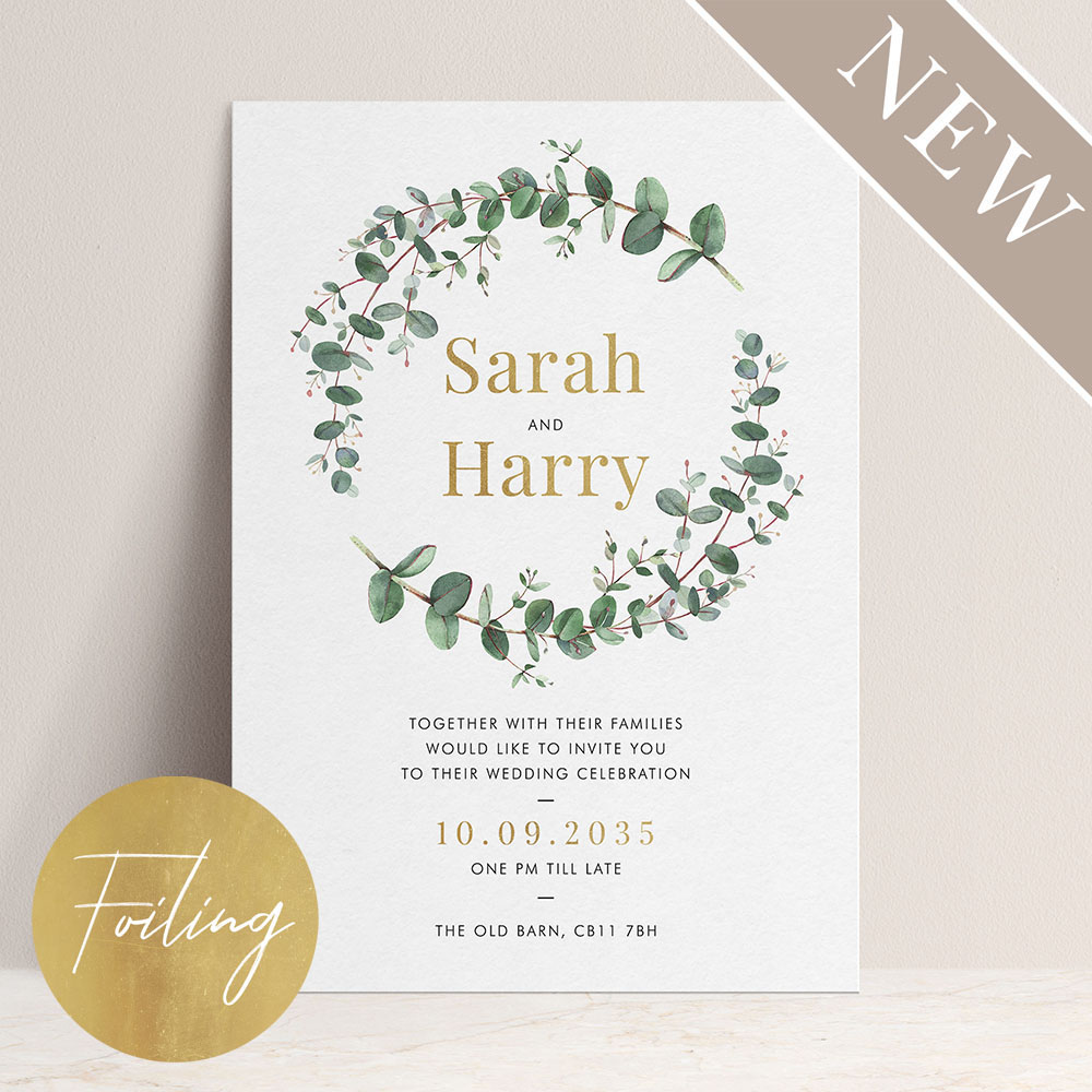 'Campagna Eucalyptus CP01' Standard Foil Invite