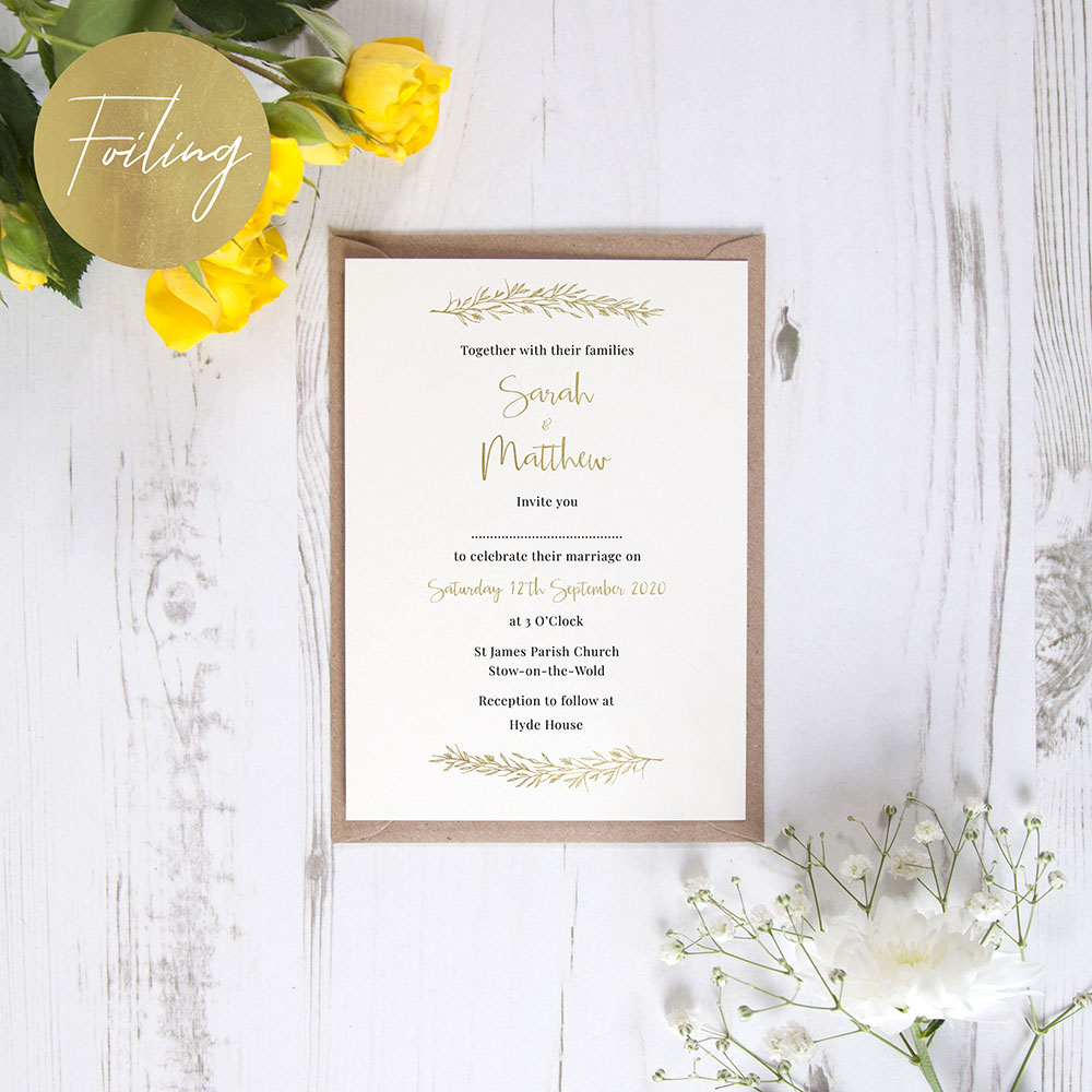 'Charlotte' Standard Foil Invite