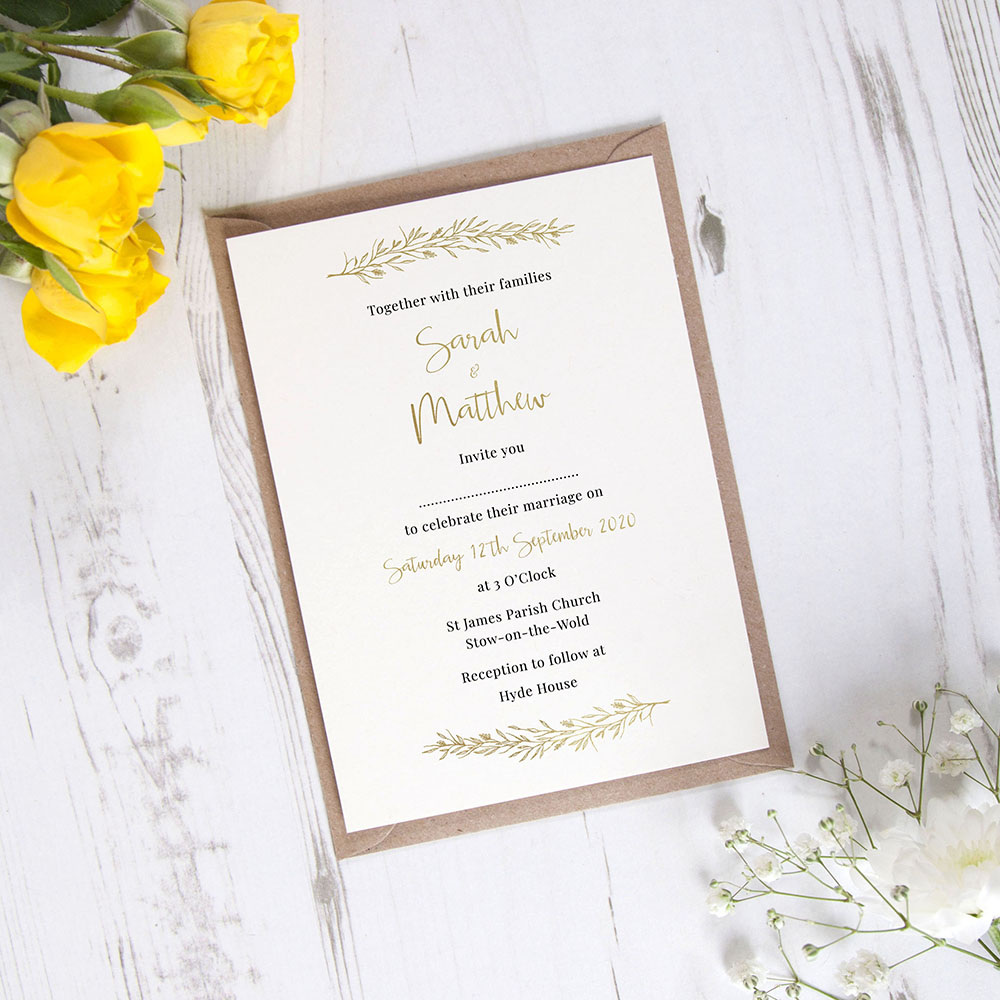 'Charlotte' Standard Foil Invite