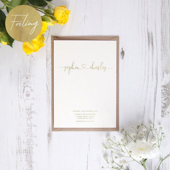 'Edward' Standard Foil Invite