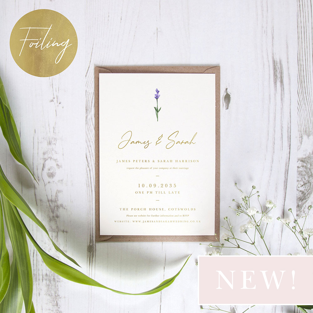 'Lavender' Standard Foil Invite