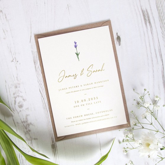 'Lavender' Standard Foil Invite