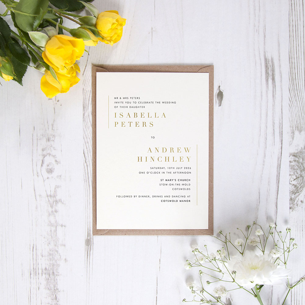 'Modern Classic MC02' Standard Foil Invite