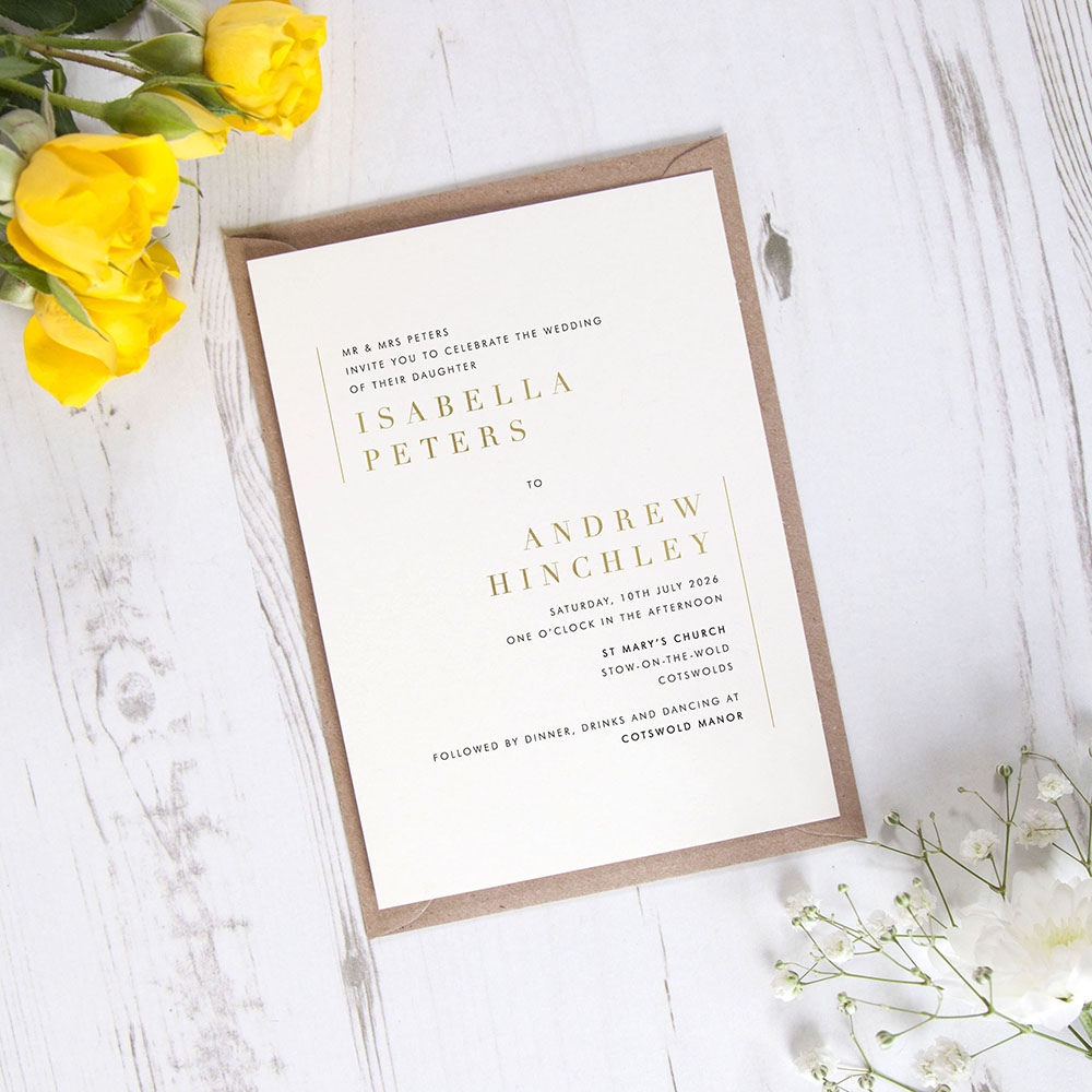 'Modern Classic MC02' Standard Foil Invite