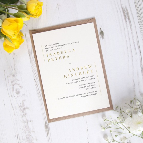 'Modern Classic MC02' Standard Foil Invite