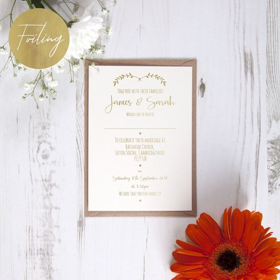 'New Ivy Design' Standard Foil Invite