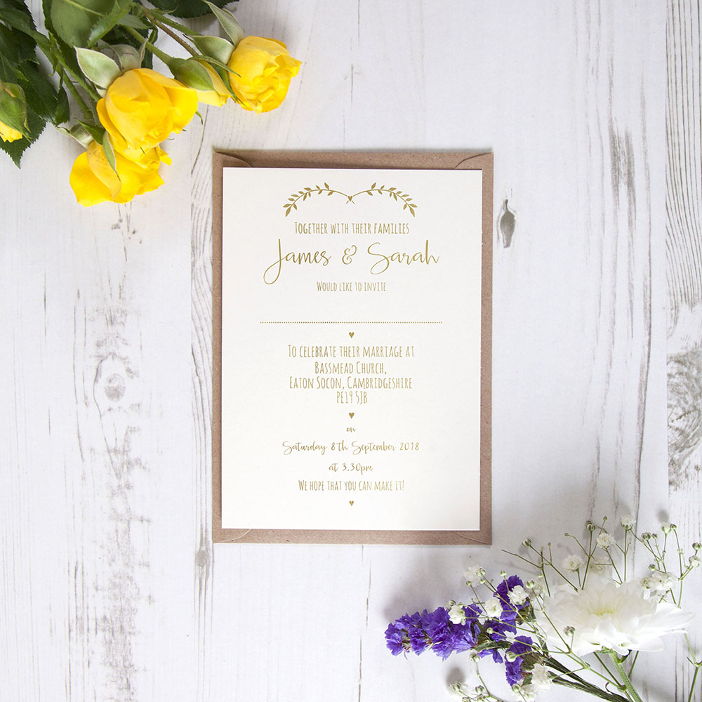 'New Ivy Design' Standard Foil Invite