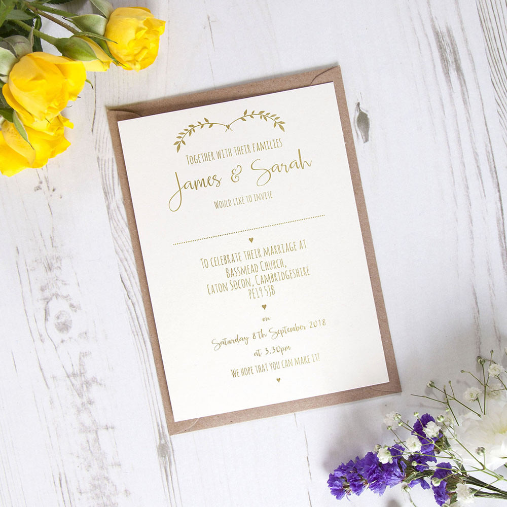 'New Ivy Design' Standard Foil Invite