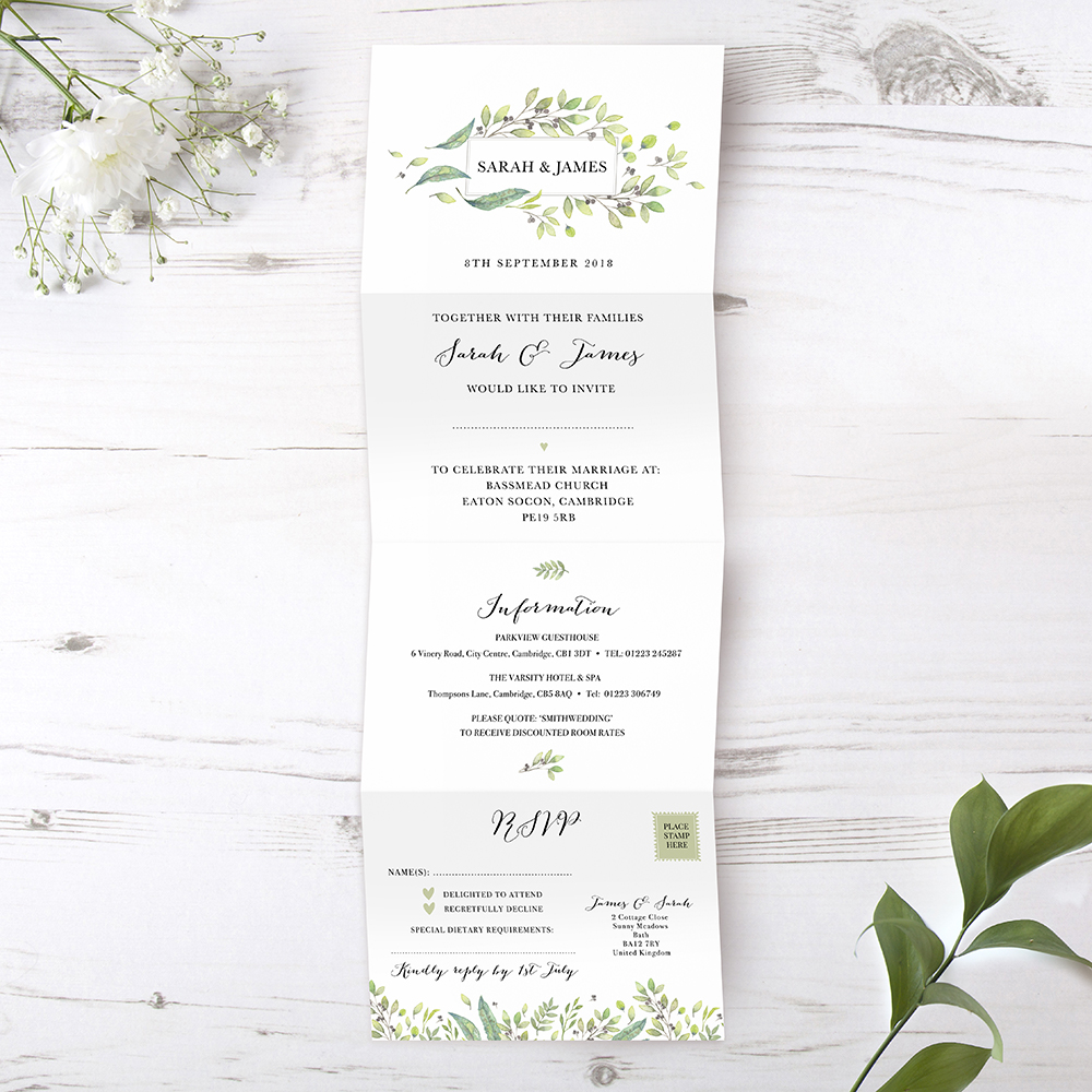 'Arabella' Folded Invite