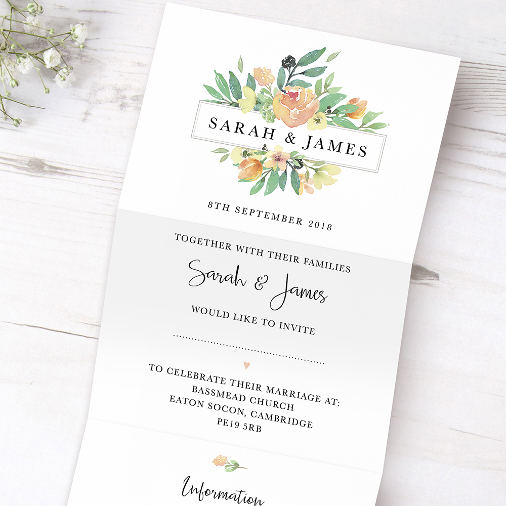 'Bella' Folded Invite