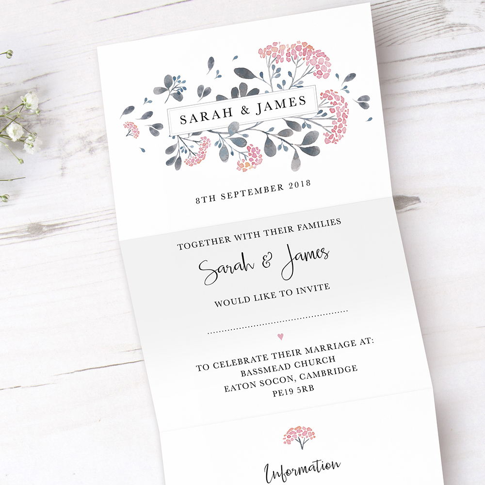 'Felicity' Folded Invite Sample