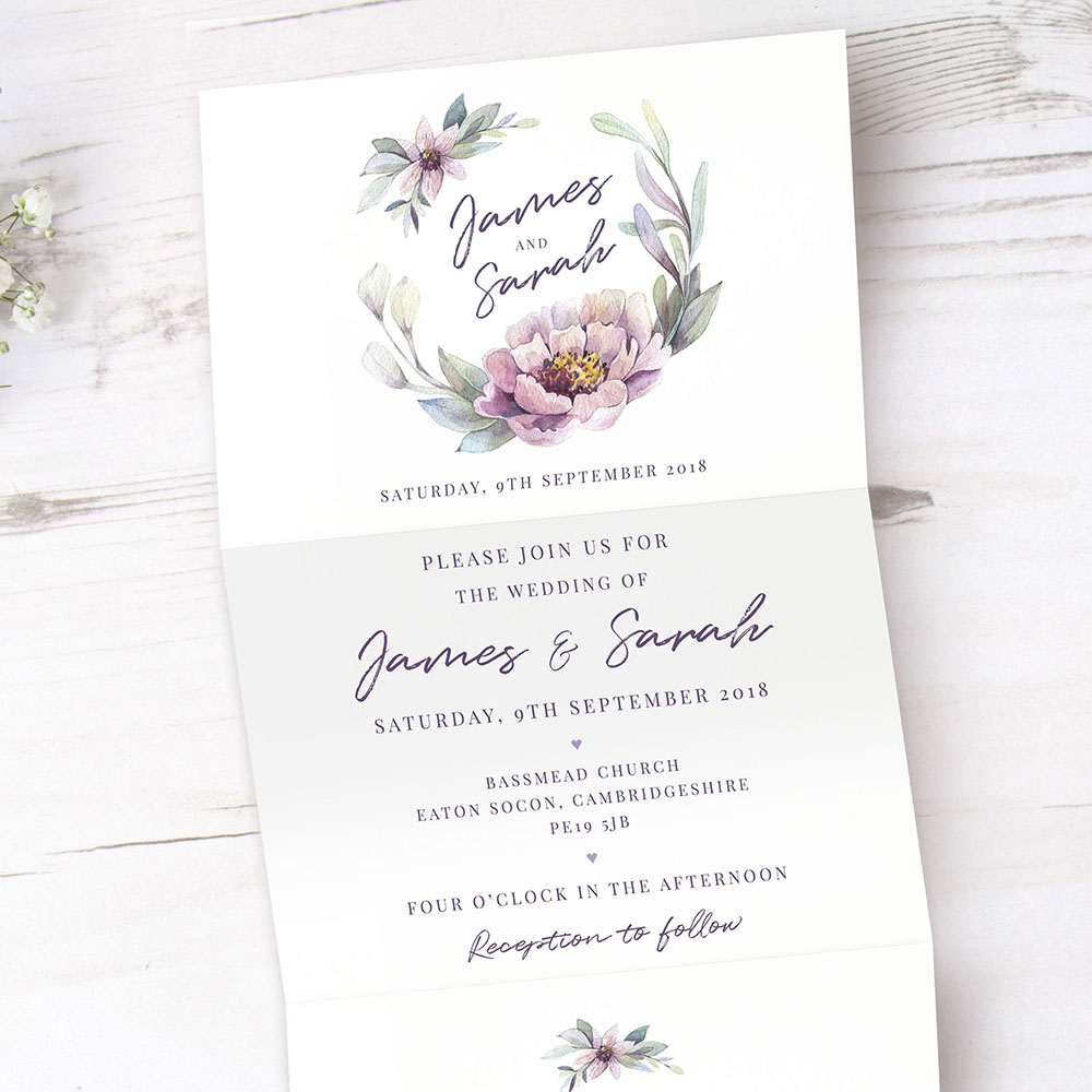 'Henrietta Dawn' Folded Invite