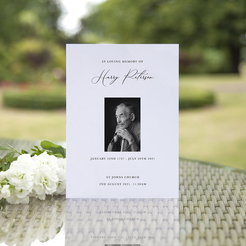 Custom Event Folded Order of Service