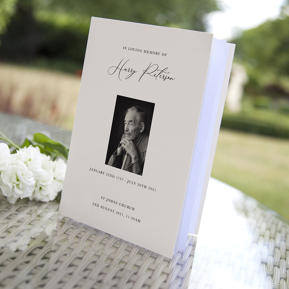 Custom Event Folded Order of Service