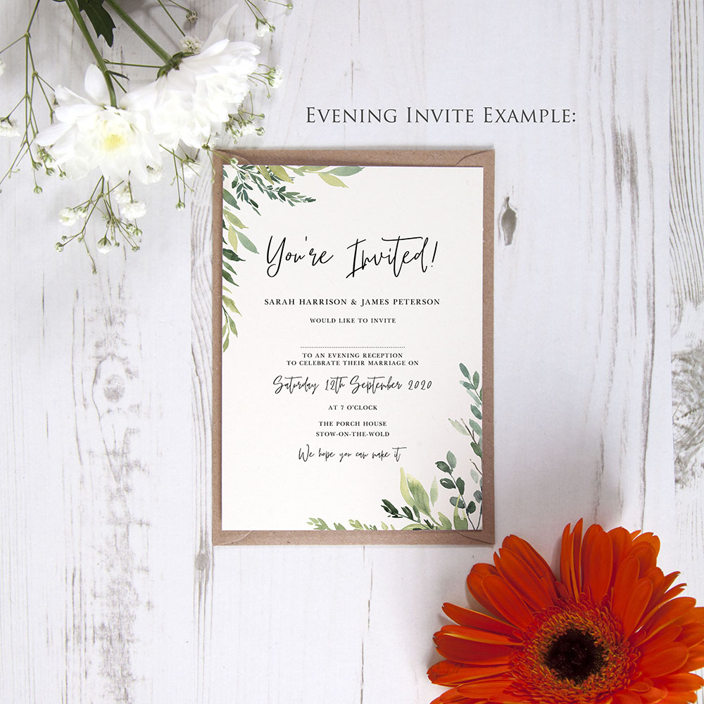 'Back to Nature' Gatefold Wedding Invitation Sample